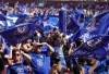 FILE - Chelsea fans support their team before the English FA Cup final soccer match between Chelsea and Liverpool, at Wembley stadium, in London, Saturday, May 14, 2022. Chelsea welcomed the English Football Association's decision to make a homophobic chant aimed at its supporters a punishable offense, calling it a “step in the right direction” on Friday, Jan. 13, 2023. (AP Photo/Kirsty Wigglesworth, File)