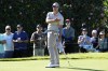 Adam Scott, of Australia, motions to his ball on the eighth green during the first round of the Sony Open golf tournament, Thursday, Jan. 12, 2023, at Waialae Country Club in Honolulu. (AP Photo/Matt York)