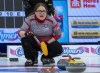 Northwest Territories skip Kerry Galusha watches a rock as they play New Brunswick in playoff action at the Scotties Tournament of Hearts at Fort William Gardens in Thunder Bay, Ont., Friday, Feb. 4, 2022. The 45-year-old from Yellowknife will skip Northwest Territories in the Scotties Tournament of Hearts starting Feb. 17 in Kamloops, B.C. THE CANADIAN PRESS/Andrew Vaughan