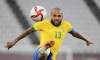 FILE - Brazil's Dani Alves kicks the ball during a men's soccer semifinal match at the 2020 Summer Olympics, Tuesday, Aug. 3, 2021, in Kashima, Japan. Brazilian soccer player Dani Alves has been arrested after being accused of sexually abusing a woman in Barcelona it was reported on Friday, Jan. 20, 2023. Police say the alleged act took place on Dec. 31 at a night club in Barcelona. (AP Photo/Andre Penner, File)