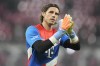 Bayern's goalkeeper Yann Sommer applauds supporter during warm up prior to the the German Bundesliga soccer match between RB Leipzig and FC Bayern Munich at the Red Bull Arena in Leipzig, Germany, Jan. 20, 2023. (AP Photo/Matthias Schrader)