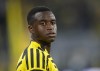 FILE - Dortmund's Youssoufa Moukoko is pictured during the German Bundesliga soccer match between Borussia Dortmund and TSG Hoffenheim in Dortmund, Germany, Friday, Sept. 2, 2022. The 18-year-old Moukoko extended his contract with the club through June 2026, Dortmund announced Saturday, Jan. 21, 2023. (AP Photo/Martin Meissner, File)