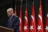 In this handout photo released by Turkish Presidency, Turkey's President Recep Tayyip Erdogan talks after a cabinet meeting in Ankara, Turkey, Monday, Jan. 23, 2023. Turkey's president cast serious doubt on NATO's expansion Monday after warning Sweden not to expect support for its bid for membership into the military alliance following weekend protests in Stockholm by an anti-Islam activist and pro-Kurdish groups. (Turkish Presidency via AP)
