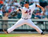 FILE - New York Mets pitcher Billy Wagner throws a pitch in the eighth inning of a baseball game against the Philadelphia Phillies at Citi Field in New York, Aug. 24, 2009. Wagner, Scott Rolen and Todd Helton are leading contenders to be elected to baseball's Hall of Fame in the Baseball Writers' Association of America vote announced Tuesday, Jan. 24, 2023. (AP Photo/Paul J. Bereswill, File)