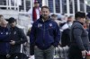FILE - Washington Spirit head coach Kris Ward, center, stands pitch side during the second half of the NWSL Championship soccer match against the Chicago Red Stars, Saturday, Nov. 20, 2021, in Louisville, Ky. The National Women’s Soccer League said abuse allegations against former Washington Spirit coach Kris Ward were substantiated and he is ineligible to work in the NWSL without the commissioner's approval. An investigation concluded Ward engaged in “negative racial stereotyping toward a player.” (AP Photo/Jeff Dean, File)