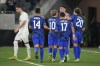 United States forward Brandon Vazquez (8) celebrates with his team after scoring during the first half of an international friendly soccer match against Serbia in Los Angeles, Wednesday, Jan. 25, 2023. (AP Photo/Ashley Landis)