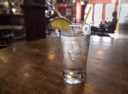 An alcoholic beverage is seen in a drinking establishment in Halifax on Wednesday, Aug. 1, 2018. THE CANADIAN PRESS/Andrew Vaughan