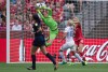 Canada keeper Erin McLeod makes a save in front of England's Katie Chapman (16) during second half FIFA Women's World Cup quarterfinal soccer action in Vancouver, B.C., on Saturday June 27, 2015. THE CANADIAN PRESS/Darryl Dyck