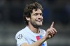 FILE - Barcelona's Marcos Alonso, left, celebrates after scoring his side's opening goal during the Champions League group C soccer match between Viktoria Plzen and FC Barcelona at the Doosan Arena in Plzen, Czech Republic, Tuesday, Nov. 1, 2022. Barcelona and defender Marcos Alonso have reached an agreement to extend his contact until the end of the 2023-2024 season, the Spanish club said Friday, Jan. 27, 2023. (AP Photo/Petr David Josek, File)