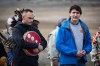 Prime Minister Justin Trudeau speaks as Williams Lake First Nation Chief Willie Sellars, left, listens during a visit to the former grounds of St. Joseph's Mission Residential School, in Williams Lake, B.C., on Wednesday, March 30, 2022. The chief says he would support excavating possible unmarked graves found at the site if that's what elders and the community decide is best.THE CANADIAN PRESS/Darryl Dyck