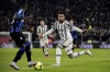 Juventus' Weston McKennie, right, and Atalanta's Jeremie Boga celebrates scoring during the Serie A soccer match between Juventus and Atalanta at Juventus Stadium in Turin, Italy, Sunday Jan. 22, 2023. (Marco Alpozzi/LaPresse via AP)