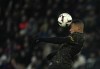 PSG's Kylian Mbappe heads the ball during the French League One soccer match between Paris Saint-Germain and Reims at the Parc des Princes in Paris, Sunday, Jan. 29, 2023. (AP Photo/Thibault Camus)