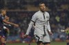 PSG's Kylian Mbappe reacts after missing a chance during the French League One soccer match between Montpellier and Paris Saint-Germain at the State La Mosson stadium in Montpellier, France, Wednesday, Feb. 1, 2023. (AP Photo/Thibault Camus)