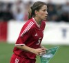 Canada's Andrea Neil (5) jogs off the field after the international friendly soccer match against Germany in Burnaby, B.C. Thursday Sept. 1, 2005.&nbsp;A former captain of Canada's women's soccer team is calling for the federal government to launch a full judicial inquiry into abuse in sports across the country. THE CANADIAN PRESS/Chuck Stoody
