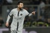 PSG's Lionel Messi celebrates after scoring his side's second goal during the French League One soccer match between Montpellier and Paris Saint-Germain at the State La Mosson stadium in Montpellier, France, Wednesday, Feb. 1, 2023. (AP Photo/Thibault Camus)