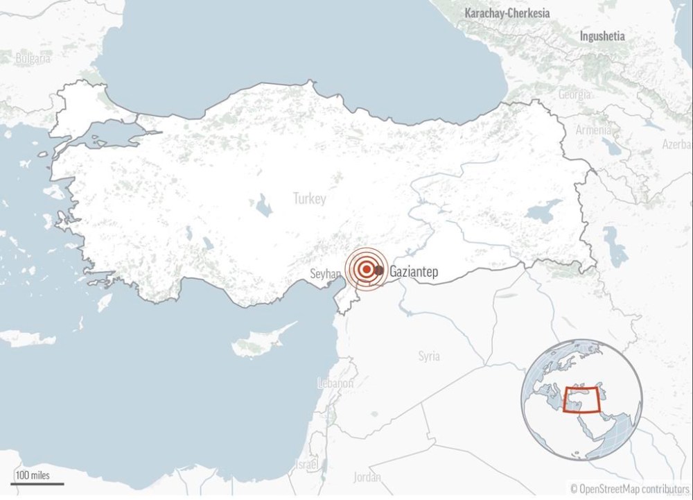 A 7.8 magnitude earthquake shook central Turkey early Monday and was followed by a strong aftershock (AP Graphics)