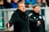 Hoffenheim coach Andre Breitenreiter gestures during the German Bundesliga soccer match between TSG Hoffenheim and Borussia Moenchengladbach in Sinsheim, Germany, Saturday, Jan. 28, 2023 (Uwe Anspach/dpa via AP)