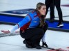 Wild Card 3 skip Emma Miskew calls the sweep as they play New Brunswick at the Scotties Tournament of Hearts at Fort William Gardens in Thunder Bay, Ont., Thursday, Feb. 3, 2022. A Canadian interim rep for the Curling Players' Association has renewed a call for improved transparency and collaboration with Curling Canada after an uproar about pregnancy exemption rules resulted in an about-face from the organization. THE CANADIAN PRESS/Andrew Vaughan