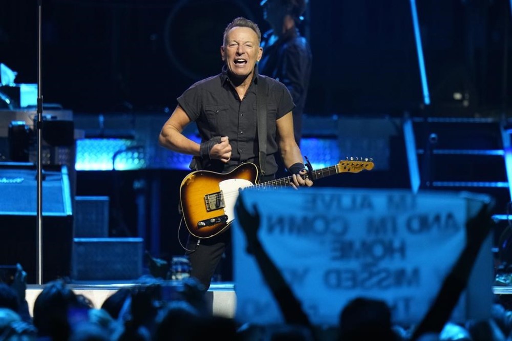 FILE - Singer Bruce Springsteen and the E Street Band perform during their 2023 tour on Wednesday, Feb. 1, 2023, at Amalie Arena in Tampa, Fla. Backstreets, a magazine and website that has served Springsteen's fans for 43 years, is shutting down, its publisher writing that he has been disillusioned by the debate over ticket prices for their hero's current tour. (AP Photo/Chris O'Meara, File)