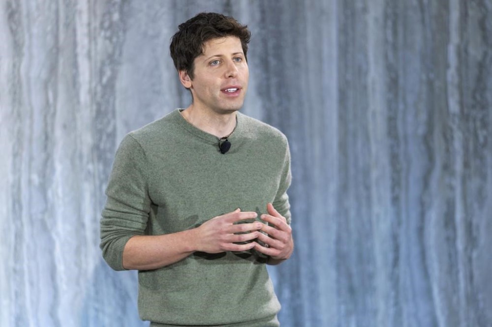OpenAI CEO Sam Altman speaks to members of the media during the Introduction of the integration of the Microsoft Bing search engine and Edge browser with OpenAI on Tuesday, Feb. 7, 2023, in Redmond. Microsoft is fusing ChatGPT-like technology into its search engine Bing, transforming an internet service that now trails far behind Google into a new way of communicating with artificial intelligence. (AP Photo/Stephen Brashear)