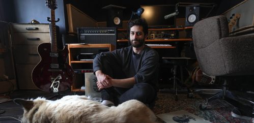 RUTH BONNEVILLE / WINNIPEG FREE PRESS 

ENT - Jacob Brodovsky

Portrait of musician, Jacob Brodovsky, in his 3rd floor studio with his (new) rescue dog Lucy.  

Jacob Brodovsky was once a teenager obsessed with The Weakerthans. Now 30, Brodovsky has produced his debut solo album with the help of the bandÕs drummer Jason Tait, violinist Julie Penner (Broken Social Scene, and TaitÕs partner) and the mentorship of John K Samson and Christine Fellows. I Love You and IÕm Sorry, BrodovskyÕs album, was released this fall, but with personal life Ð the birth of his son, the death of his dog Ð getting in the way during the week of the release, the album is getting a proper show on Jan. 19.


Reporter: Ben Waldman

Jan 10th,  2023