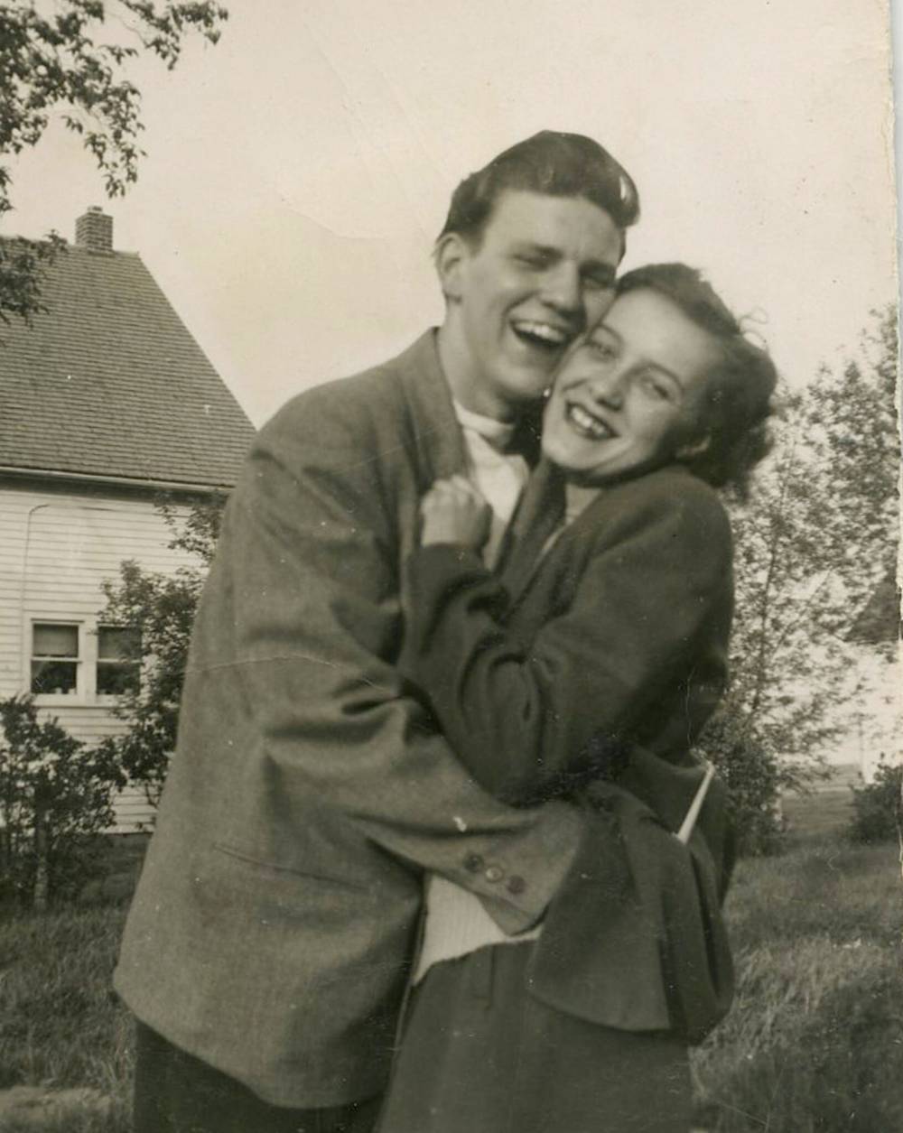 Dot married her high-school sweetheart, Wilfred Thom. (Supplied)