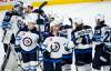 SEAN KILPATRICK / FREE PRESS FILES
                                Winnipeg Jets players celebrate their 5-1 win against the Ottawa Senators in NHL hockey action in Ottawa on Saturday, Jan. 21, 2023.