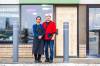 MIKAELA MACKENZIE / WINNIPEG FREE PRESS Momo Japanese and Korean Restaurant co-owners Lisa Le and Sunpil Han in front of their business, which was recently broken into, in Winnipeg.