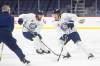 MIKE DEAL / WINNIPEG FREE PRESS
                                After being sidelined for three months with a broken wrist, Winnipeg Jets’ Mason Appleton (22) joined his teamates for practics Thursday at Canada Life Centre.