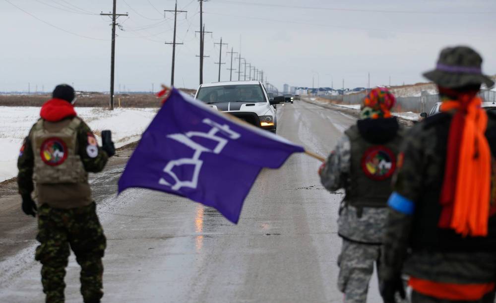 JOHN WOODS / FREE PRESS FILES
Protesters began demonstrating at the Brady Road landfill in December, to back their demand for a search of the south Winnipeg site for the remains of missing and murdered Indigenous women and girls.