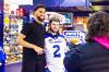 MIKAELA MACKENZIE / WINNIPEG FREE PRESS
                                Receiver Kenny Lawler poses for a photo with fan Dylan Beall on Tuesday.