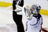 Winnipeg Jets goaltender Connor Hellebuyck after the third period against the New York Rangers on Monday. The Jets won 4-1. (AP Photo/Adam Hunger)