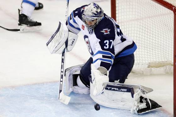 Connor Hellebuyck (Adam Hunger / The Associated Press files)