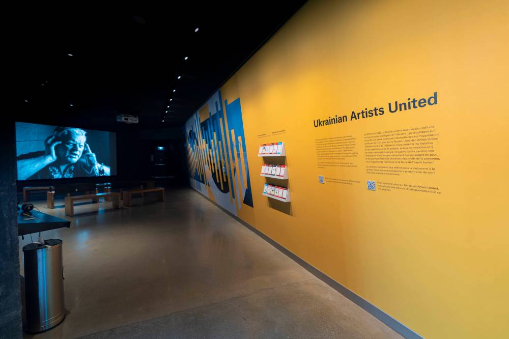 Aaron Cohen / CMHR
Ukrainian Artists United, a new exhibition at the Canadian Museum for Human Rights, opens today.