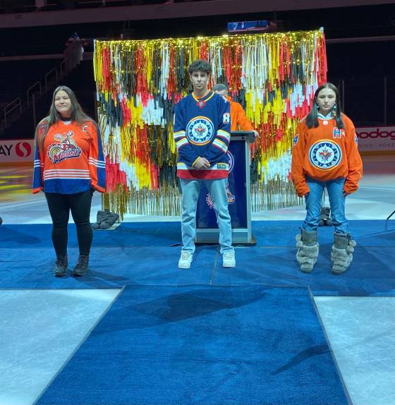 The Winnipeg Aboriginal Sport Achievement Centre Night and Moose Follow Your Dreams Day jerseys will be worn by Jets and Moose players. (Shelley Cook / Winnipeg Free Press files)