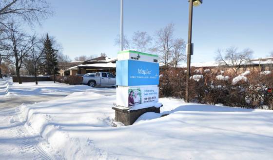 Dee-Dee Andrews says she has to clean her father’s room at Maples personal care home every time she visits him. (Ruth Bonneville / Winnipeg Free Press)