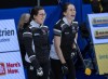 Wild Card 1 skip Selena Njegovan, left, shares a laugh with her sister Robyn Njegovan at the Scotties Tournament of Hearts at Fort William Gardens in Thunder Bay, Ont., Sunday, Jan. 30, 2022. Selena Njegovan is planning to join her team at the upcoming Scotties Tournament of Hearts after being given clearance by Curling Canada to serve as a non-playing alternate. THE CANADIAN PRESS/Andrew Vaughan