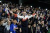 Fans of Al Hilal celebrate their victory during the FIFA Club World Cup semi final match between Flamengo and Al Hilal at the Ibn-Batouta stadium in Tangier, Morocco, Tuesday, Feb. 7, 2023. Al Hilal won 3-2. (AP Photo/Mosa'ab Elshamy)