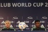Real Madrid Head Coach Carlo Ancelotti attends a press conference before his team's soccer match final against Saudi Arabia's Al Hilal. during the FIFA Club World Cup 2022, in Rabat, Morocco, Friday, Feb. 10, 2023. (AP Photo)