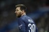 PSG's Lionel Messi looks on during the French League One soccer match between Paris Saint-Germain and Toulouse, at the Parc des Princes, in Paris, France, Saturday, Feb. 4, 2023. (AP Photo/Lewis Joly)