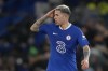 Chelsea's Enzo Fernandez reacts at the end of the English Premier League soccer match between Chelsea and Fulham at Stamford Bridge stadium in London, Friday, Feb. 3, 2023. The game ended in a goalless draw. (AP Photo/Kirsty Wigglesworth)