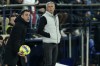 Barcelona's head coach Xavi Hernandez, left, gives instructions to his players during a Spanish La Liga soccer match between Villarreal and Barcelona, at the Ceramica stadium in Villarreal, Spain, Sunday, Feb. 12, 2023. (AP Photo/Alberto Saiz)