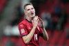 FILE - Czech Republic's Jakub Jankto reacts after missing a chance to score during the UEFA Nations League soccer match between Czech Republic and Switzerland at the Sinobo stadium in Prague, Czech Republic, June 2, 2022. Czech Republic midfielder Jakub Jankto posted a video on social media on Monday, Feb. 13, 2023 saying he is gay, making him one of the most high-profile male soccer players to come out. (AP Photo/Petr David Josek, file)