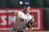 FILE - New York Mets starting pitcher Jacob deGrom throws against the Oakland Athletics during the first inning of a baseball game in Oakland, Calif., Sept. 24, 2022. Ace right-hander deGrom returns to New York after signing a $185 million, five-year contract with the Texas Rangers over the winter. (AP Photo/Tony Avelar, File)