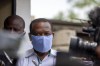 FILE - In this file photo dated Thursday, May 21, 2020, Yves Jean-Bart, president of the Haitian Football Federation, wearing a protective face mask, arrives for a court hearing regarding allegations that he abused female athletes at the country's national training center, in Croix-des-Bouquets, Haiti. A lifetime ban against former Haitian soccer federation president Yves Jean-Bart over allegations he sexually abused female players was overturned Tuesday, Feb. 14, 2023 by the Court of Arbitration for Sport. (AP Photo/Dieu Nalio Chery, File)