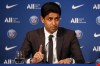 FILE - PSG president Nasser Al-Khelaifi makes point during a press conference at the Parc des Princes stadium in Paris, Monday, May 23, 2022. More than a decade of hiring-and-firing and splashing the cash has so far failed to deliver a Champions League trophy for Paris Saint-Germain's Qatari owners. (AP Photo/Michel Spingler, File)