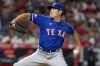 FILE - Texas Rangers relief pitcher Matt Moore throws to a Los Angeles Angels batter during the ninth inning of a baseball game in Anaheim, Calif., Thursday, July 28, 2022. Left-hander Matt Moore and the Los Angeles Angels agreed Thursday, Feb. 16, 2023, to a $7.55 million one-year contract.(AP Photo/Alex Gallardo, File)