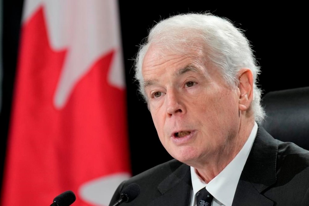 Justice Paul Rouleau releases his report on the Liberal government's use of the Emergencies Act, in Ottawa, Friday, Feb.17, 2023. THE CANADIAN PRESS/Adrian Wyld