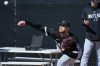 Chicago White Sox starting pitcher Michael Kopech works out during a spring training baseball practice, Wednesday, Feb. 15, 2023, in Phoenix. (AP Photo/Matt York)