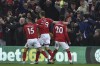 Nottingham Forest's Chris Wood, centre, celebrates after scoring his side's opening goal during the English Premier League soccer match between Nottingham Forest and Manchester City at City ground in Nottingham, England, Saturday, Feb. 18, 2023. (AP Photo/Rui Vieira)